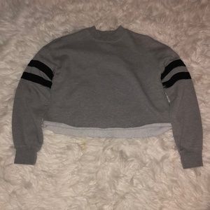 Grey crop sweater